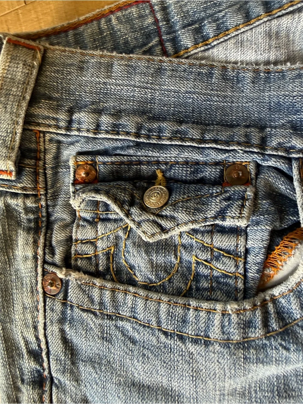 True Religion Ricky Bootcut Jeans Men’s 36x33 Made USA Distressed Y2K Faded